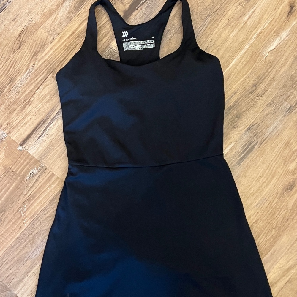 EUC Womens All In Motion Halter Active Black Dress Performance Size XS